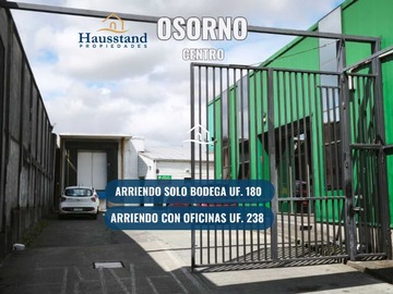 Bodega en arriendo mensual en Estratégica propiedad industrial (162625), Osorno