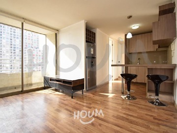 Departamento en arriendo mensual en Arturo Prat, Santiago - 2 dormitorios, 1 baño