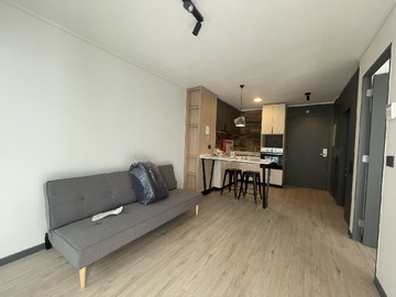 Departamento en arriendo mensual en A 1 min de metro Santa Ana, Santiago - 1 dormitorio, 1 baño