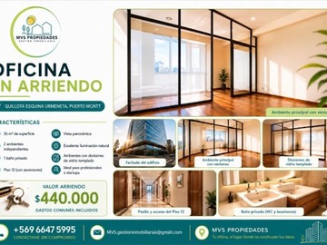 Oficina en arriendo mensual en Puerto Montt, Puerto Montt - 1 baño