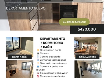 Departamento en arriendo mensual en Rengo 1170, Concepción - 1 dormitorio, 1 baño