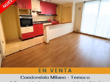 Departamento en venta en Milano/recabarren/coca cola, Temuco - 2 dormitorios, 1 baño