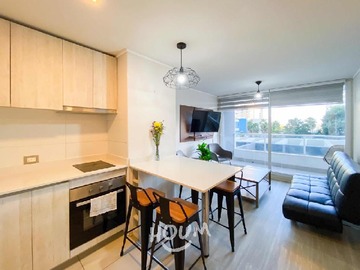Departamento en arriendo mensual en Avenida Costa de Montemar, Concón - 2 dormitorios, 1 baño