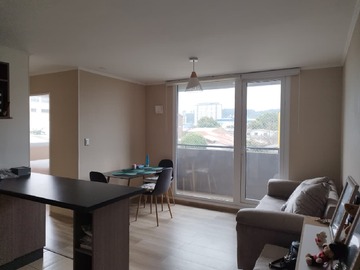 Departamento en arriendo mensual en Arriendo Luminoso Departamento Nuevo 2D/1B/1e en Concepción - 2 dormitorios, 1 baño