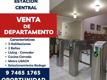 Departamento en venta en Vendo moderno depto sector universitar (162725), Estación Central - 3 dormitorios, 2 baños