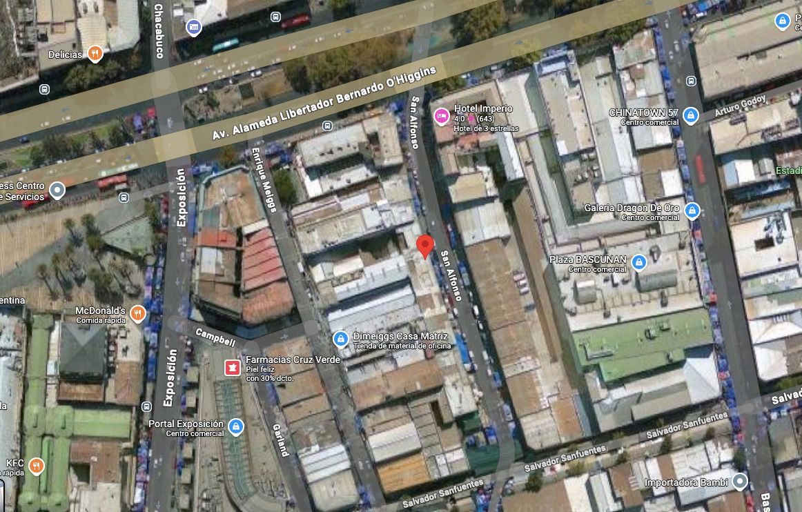 Bodega en Arriendo en Santiago, San Alfonso 41, Santiago, Región Metropolitana de Santiago 8320000, Chile