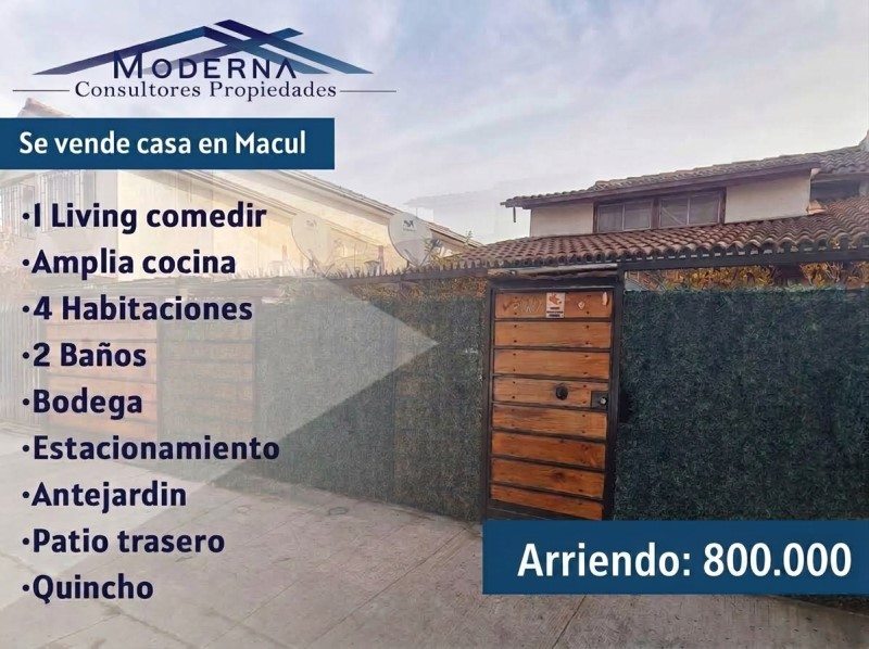 Casa en Arriendo en Macul, Pasaje los abogados 4669#