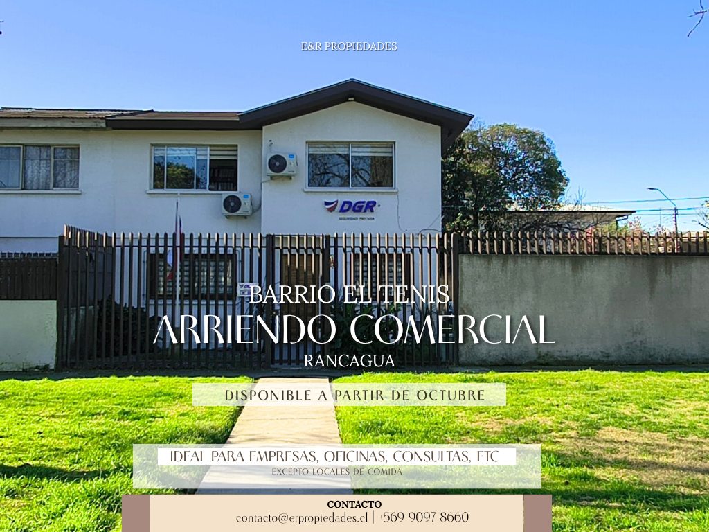 Propiedad Comercial en Arriendo Barrio el Tenis, Rancagua (Casa)