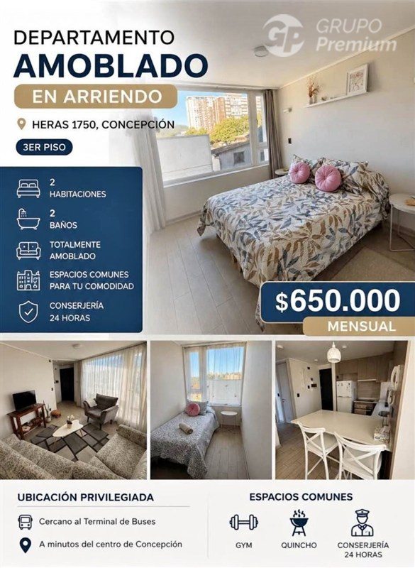Departamento en Arriendo en Concepción, Heras 1750
