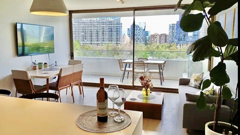 Departamento en Arriendo en Las Condes, Amoblado!! hermoso depto vista despejada al parque