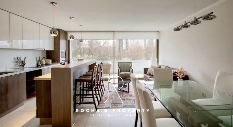 Departamento en Arriendo en Las Condes, Elegante y amplio dpto 2d+2b+1e full amoblado en arriendo