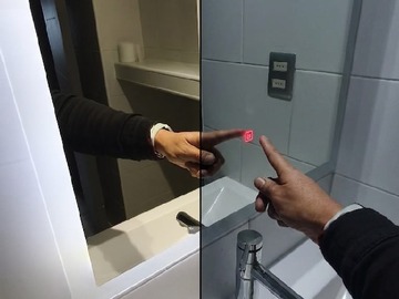 espejos con luz ambos baños