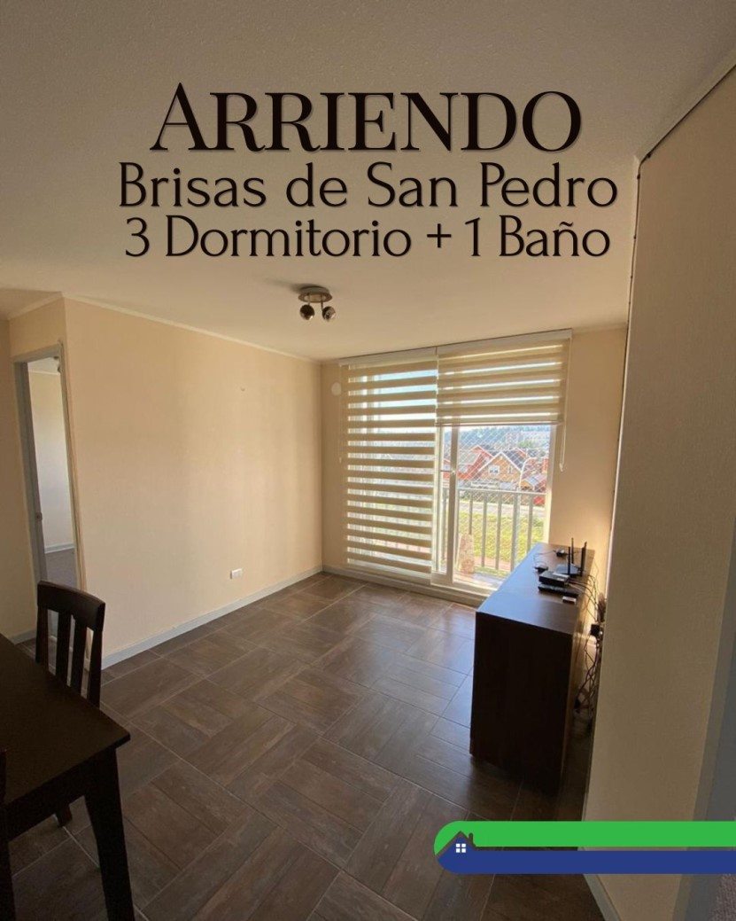 Departamento en Arriendo en San Pedro de la Paz, Brisas de san pedro 3 dormitorios + 1 baño