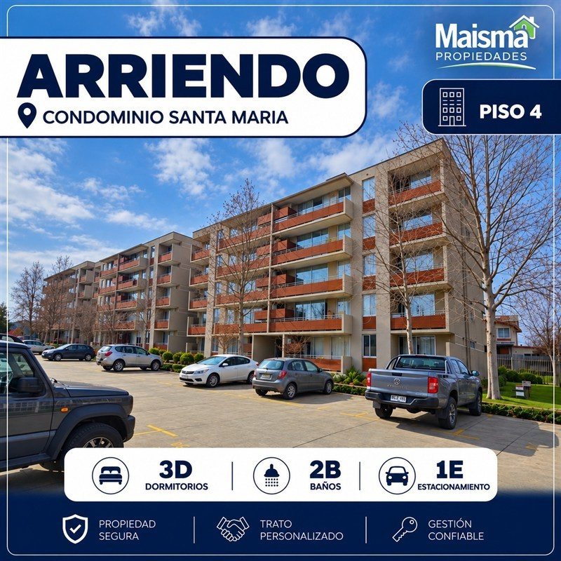 Departamento en Arriendo en Talca, Condominio santa maría