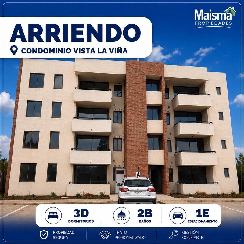 Departamento en Arriendo en Talca, Condominio vista la viña