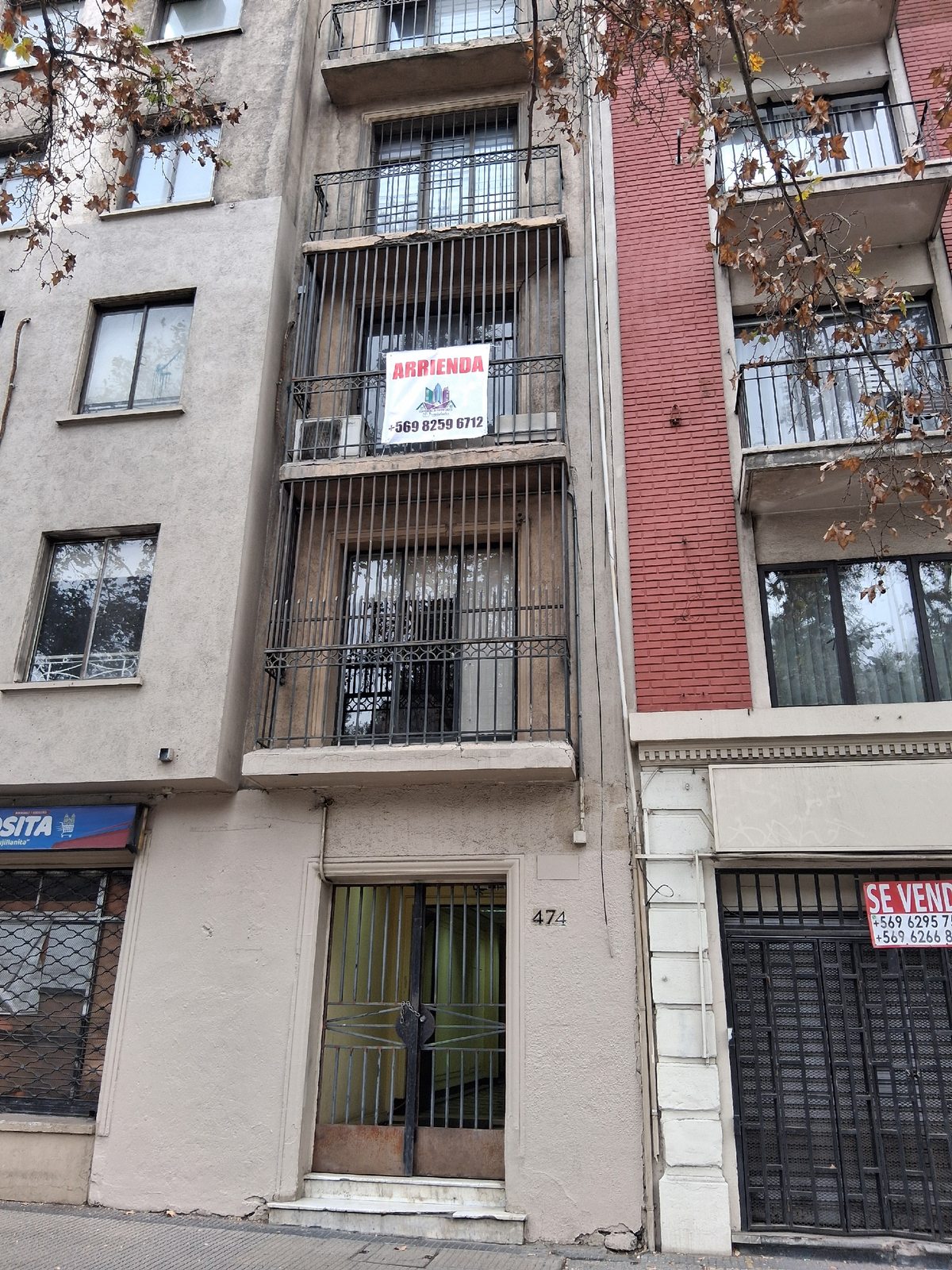 Oficina, 4 Privados/ Frente a Cerro Santa Lucia