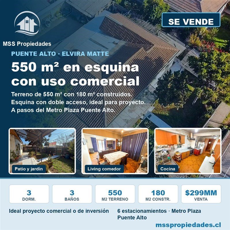 Casa en Venta en Puente Alto, Eyzaguirre con nemesio vicuña