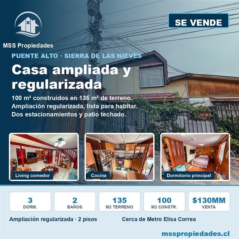 Casa Sierra de las Nieves 3912, Puente Alto