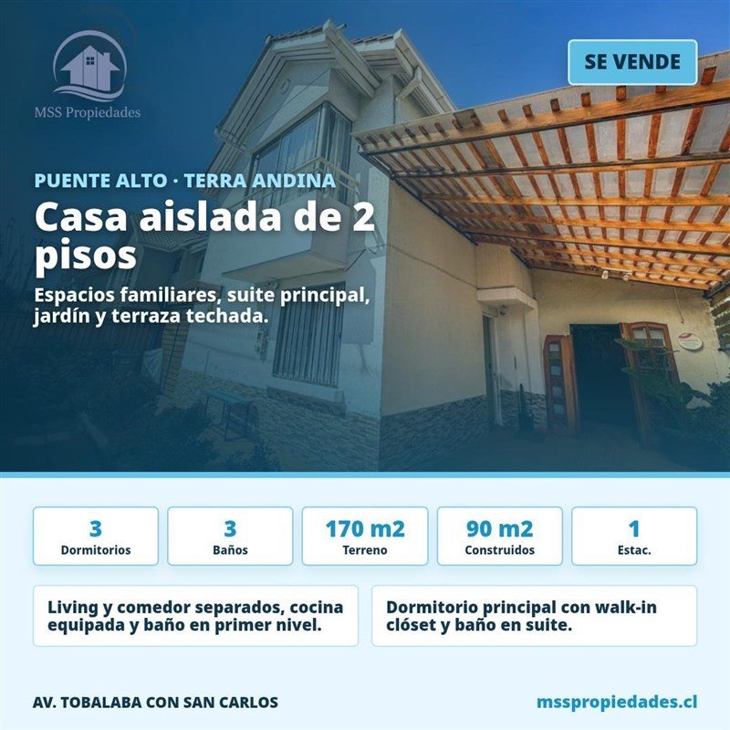 Casa en Venta en Puente Alto, Av tobalaba con san carlos