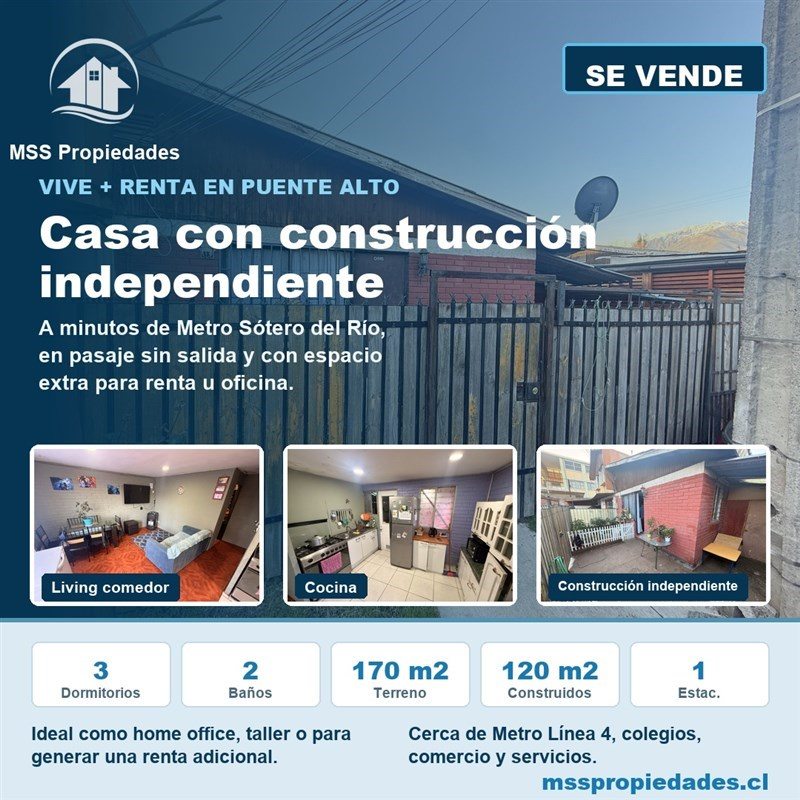 Casa Jose Zurita Galvez 816, Puente Alto