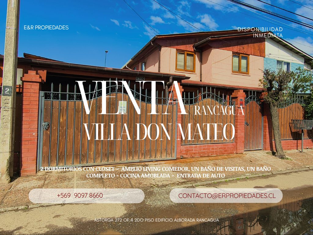 Venta Villa Don Mateo Rancagua (Casa)