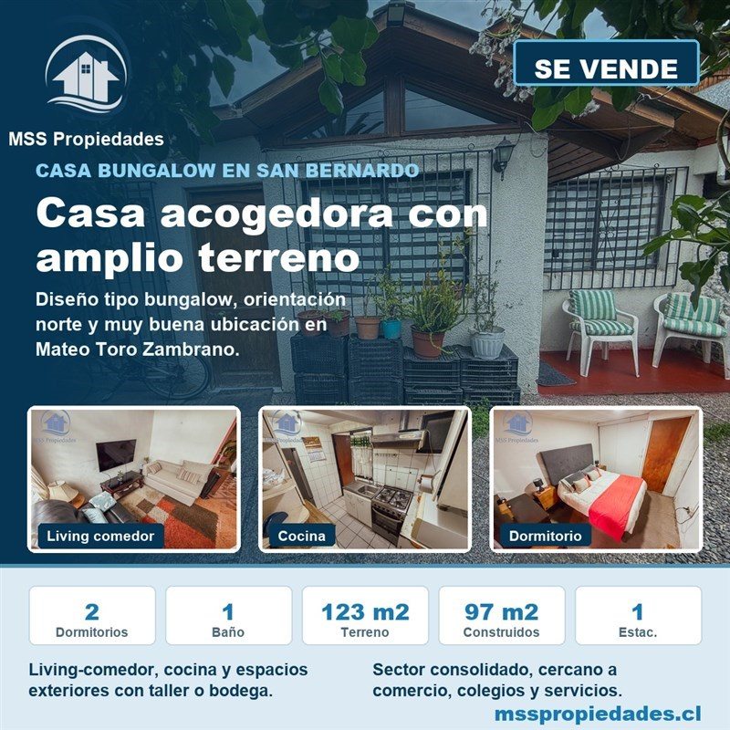 Casa en Venta en San Bernardo, Mateo toro zambrano topazo