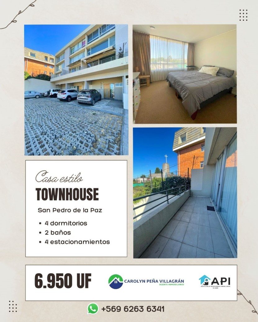 Casa en Venta en San Pedro de la Paz, Casa estilo townhouse 4 dormitorios, san pedro de la paz