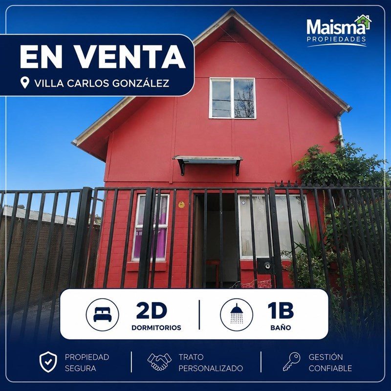 Casa en Venta en Talca, Villa carlos gonzales pasaje 35 #1183