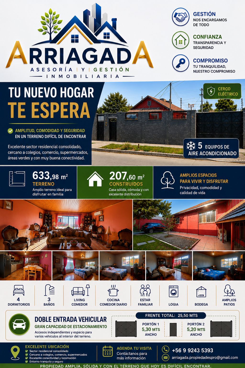 Amplia y Hermosa Casa en Talca con Gran Terreno