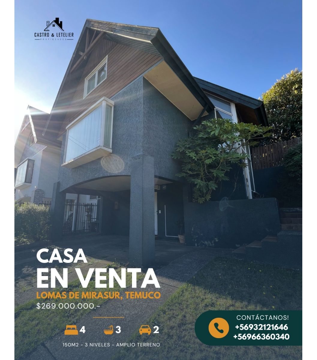 Casa en Venta en Temuco, Avenida San Martín 02381, Temuco, Araucanía 4780000, Chile
