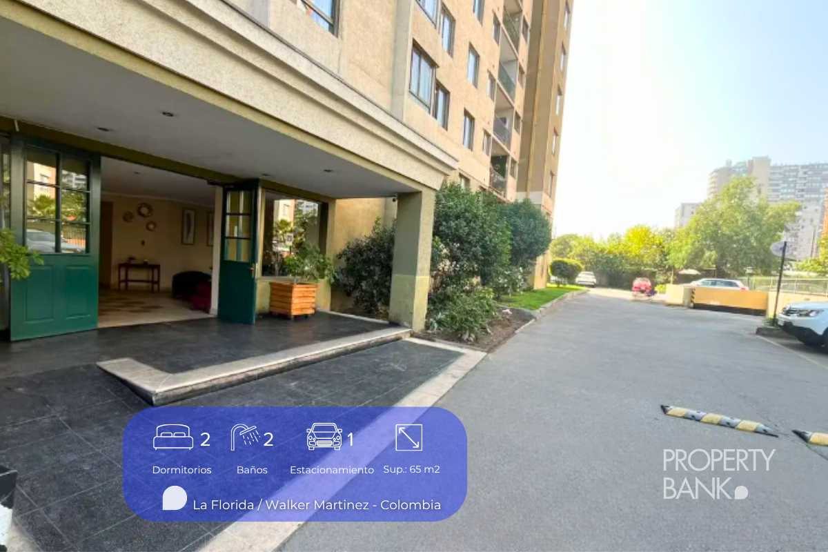 Departamento en Venta en La Florida, 2D+2B+Estac. en Walker Martínez (169395)