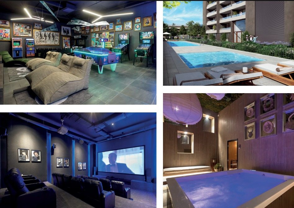 Playroom, piscina, sala de cine, salón gourmet, quinchos 