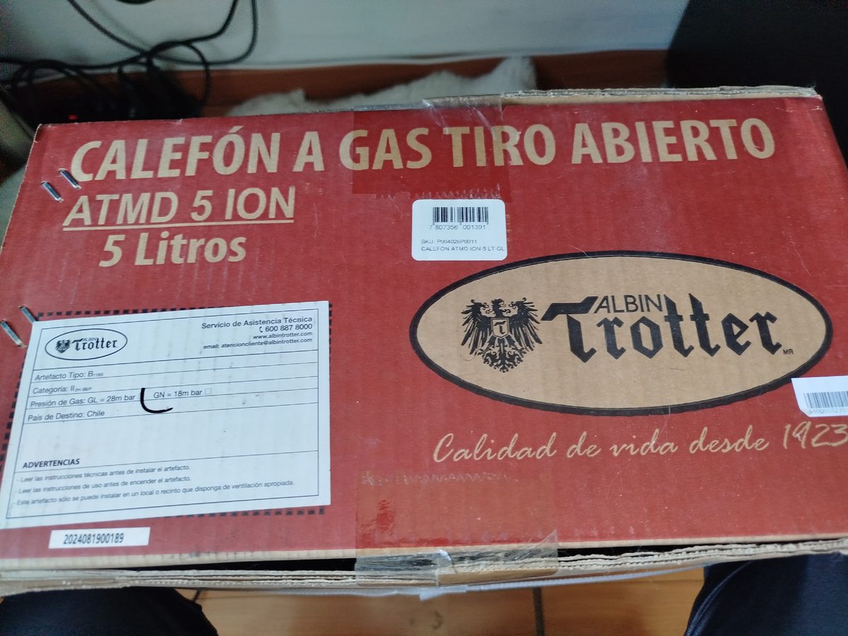 Calefon nuevo 5 lts