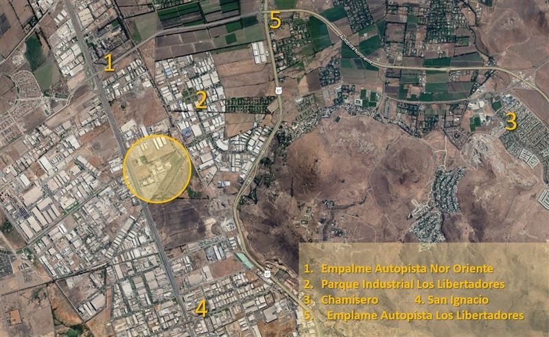 Terreno Industrial en Venta en Colina, Panamericana Norte Salida La Montaña