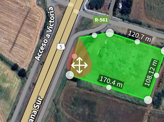 Terreno de 16.714 m2.